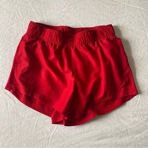 Women's Red Athletic Shorts